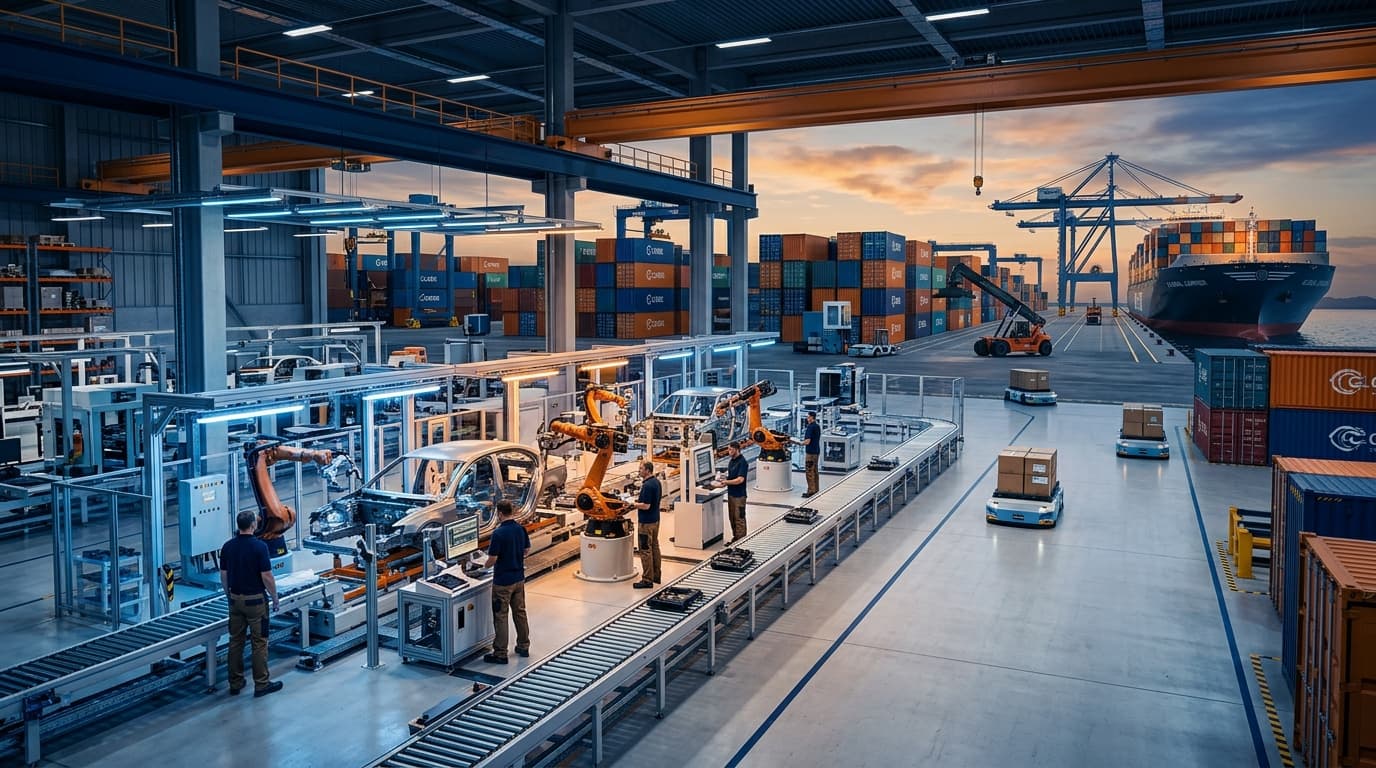 Factory manufacturing line with on-ground quality control inspection